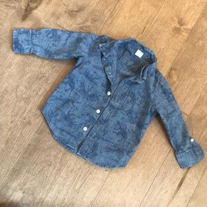 Baby Gap Dinosaur print button down shirt